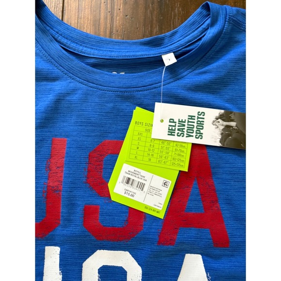 Bundle of 2 DSG Boys' USA Shirts – Blue & Black Camo – Size Large - Picture 2 of 3